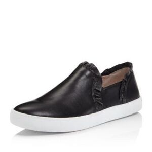 kate spade new york Lilly Ruffle Trim Leather Slip-On Sneakers